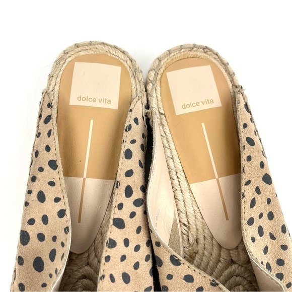 Dolce Vita Womens 8 Tan Leopard Espadrille Mules - Picture 4 of 8